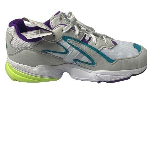 Adidas Yung 69 Chasm J White Purple 6.5 Youth Kids 90s Womens Chunky Y2K Green - Picture 8 of 9